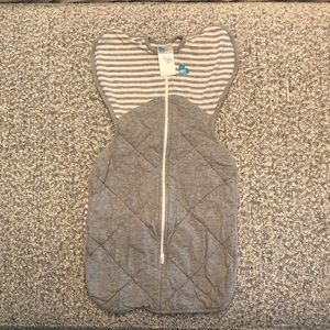 Love To Dream Swaddle UP Warm 2.5 TOG, Gray and White, Small 8-13 lbs